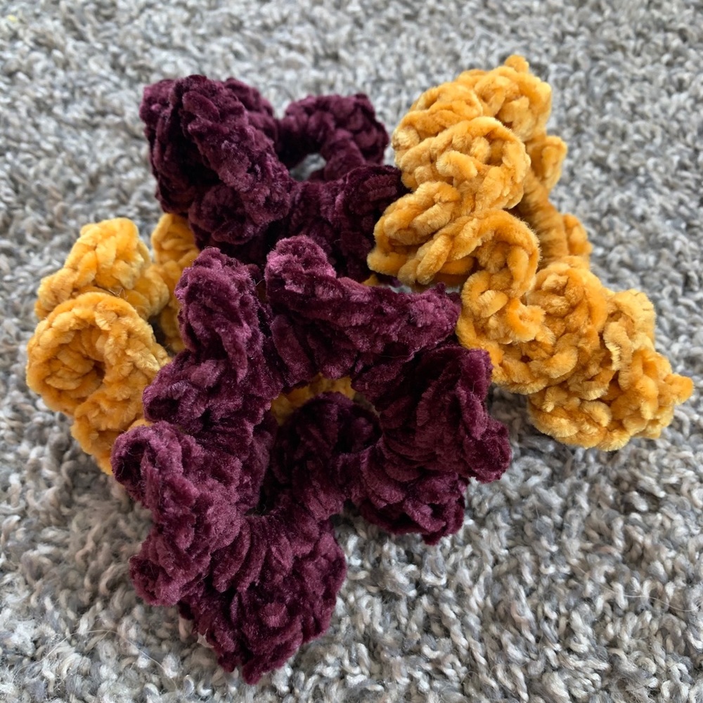 5 For $10 Handmade Crochet Scrunchies!